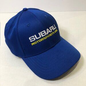 Subaru Motorsports Racing USA Strap Back Hat Blue Adult One Size